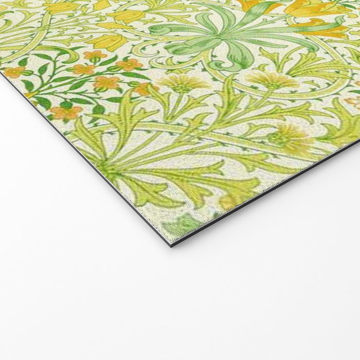 William Morris Woodland Weeds Sap Green Welcome Mat Gallery Image 2