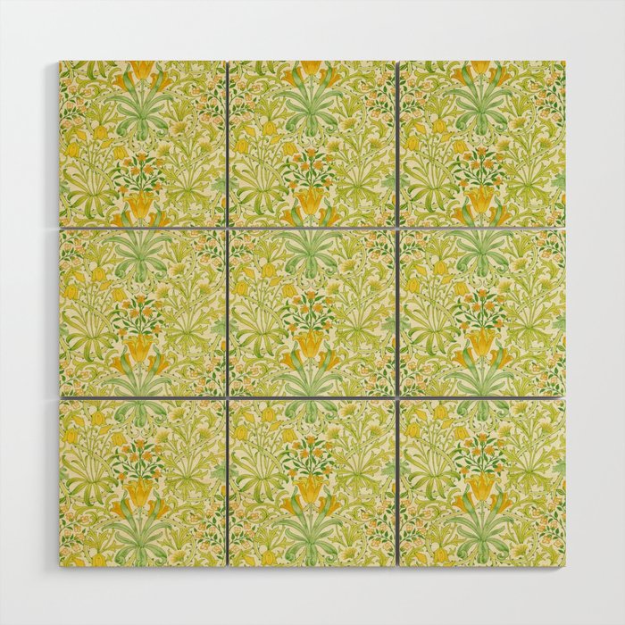 William Morris Woodland Weeds Sap Green Wood Wall Art Gallery Image 1