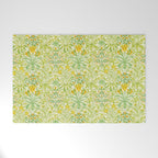 William Morris Woodland Weeds Sap Green Welcome Mat Gallery Image 1