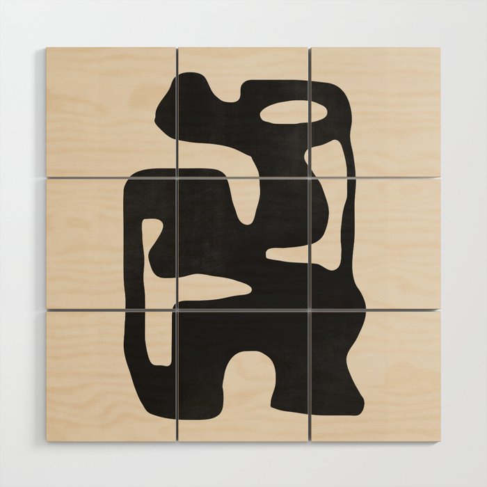 Modern Abstract Shapes 42 Wood Wall Art Gallery Image 1