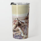 âIndian With Spear â by Charles M Russell Travel Mug Gallery Image 3