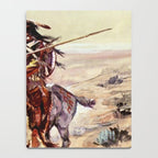 âIndian With Spear â by Charles M Russell Notebook Gallery Image 4