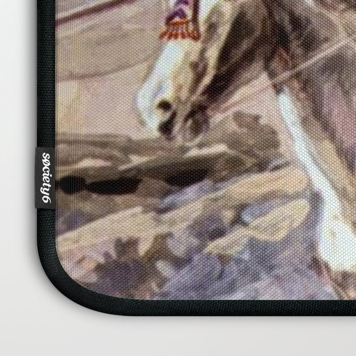 âIndian With Spear â by Charles M Russell Laptop Sleeve Gallery Image 3
