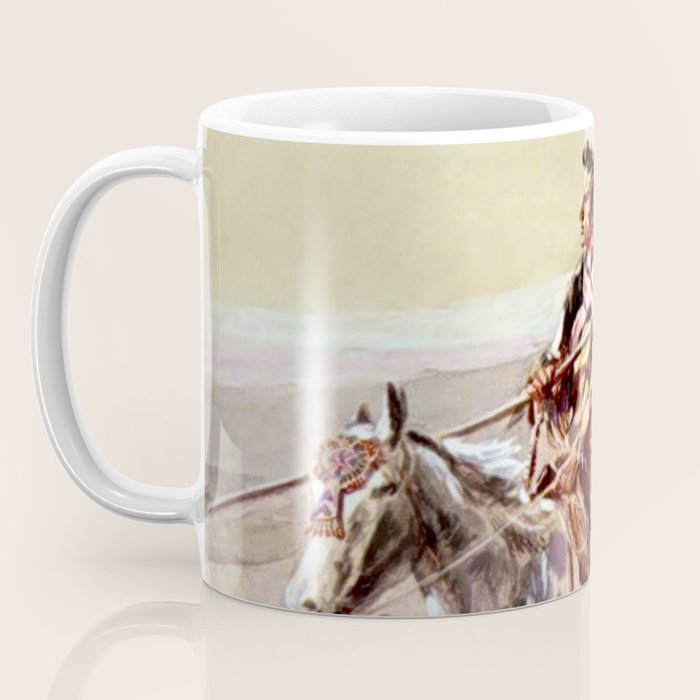 âIndian With Spear â by Charles M Russell Coffee Mug Gallery Image 3
