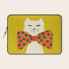 Cat with incredebly oversized humongous bowtie Laptop Sleeve Gallery Image 1