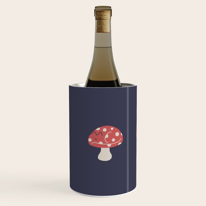 Cat and Plant 48: Cat Mushroom Wine Chiller Gallery Image 2