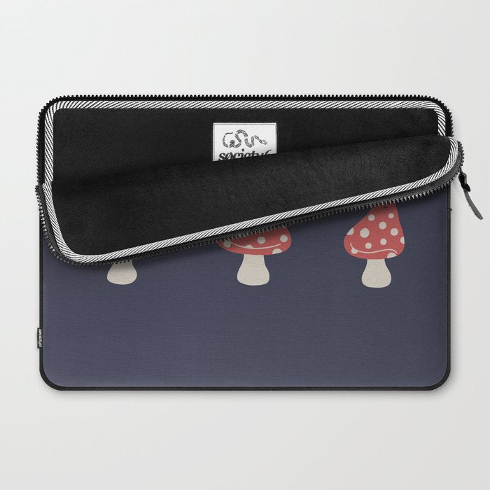 Cat and Plant 48: Cat Mushroom Laptop Sleeve Gallery Image 2