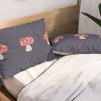 Cat and Plant 48: Cat Mushroom Pillow Sham Gallery Image 2