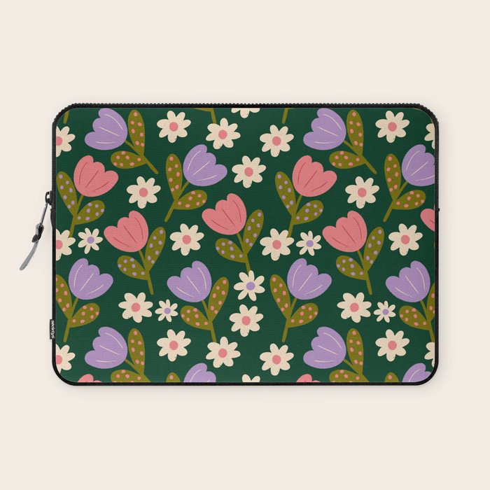 Night Flowers  Laptop Sleeve Gallery Image 1