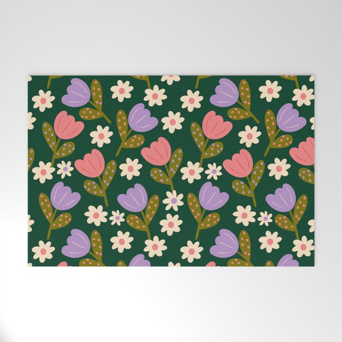 Night Flowers  Welcome Mat Gallery Image 1