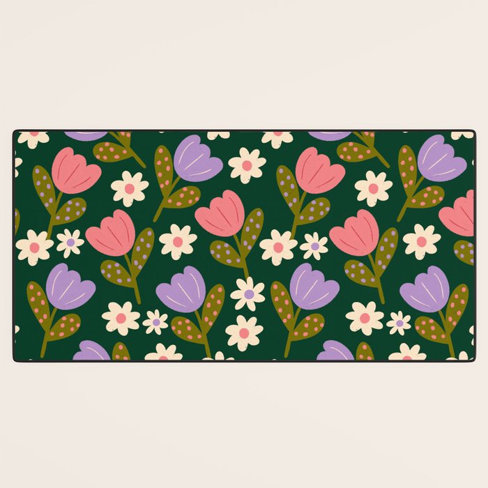 Night Flowers  Desk Mat Gallery Image 3