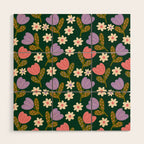 Night Flowers  Wood Wall Art Gallery Image 1