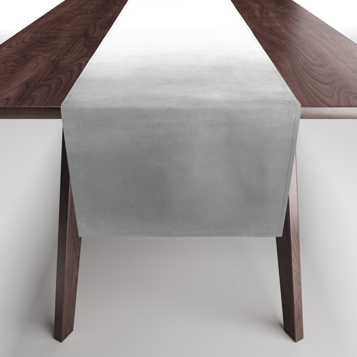 Ombre Paint Color Wash (gray/white) Table Runner Gallery Image 1