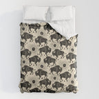 Bison - black and cream Duvet Cover Gallery Image 6