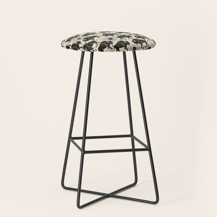 Bison - black and cream Stool Gallery Image 1