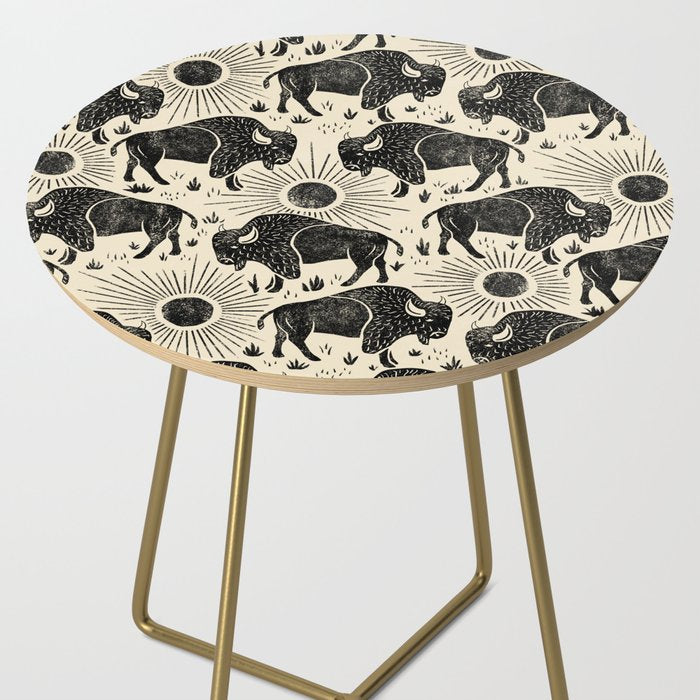 Bison - black and cream Side Table Gallery Image 2