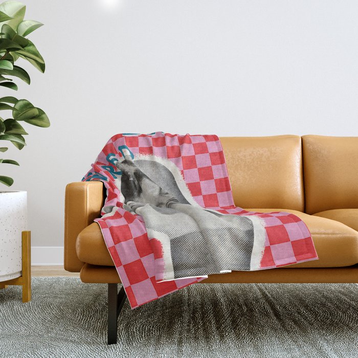 Tired but wired Throw Blanket Gallery Image 1