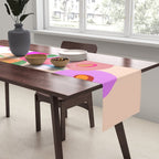 Minimal Abstract Wild floral bouquet on Peach Fuzz Table Runner Gallery Image 2