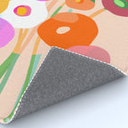 Minimal Abstract Wild floral bouquet on Peach Fuzz Rug Gallery Image 4