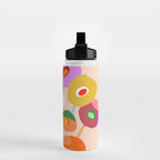 Minimal Abstract Wild floral bouquet on Peach Fuzz Water Bottle Gallery Image 2