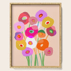 Minimal Abstract Wild floral bouquet on Peach Fuzz Serving Tray Gallery Image 1