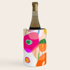 Minimal Abstract Wild floral bouquet on Peach Fuzz Wine Chiller Gallery Image 1