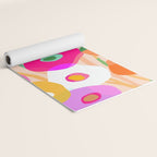 Minimal Abstract Wild floral bouquet on Peach Fuzz Yoga Mat Gallery Image 2