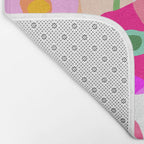 Minimal Abstract Wild floral bouquet on Peach Fuzz Bath Mat Gallery Image 2