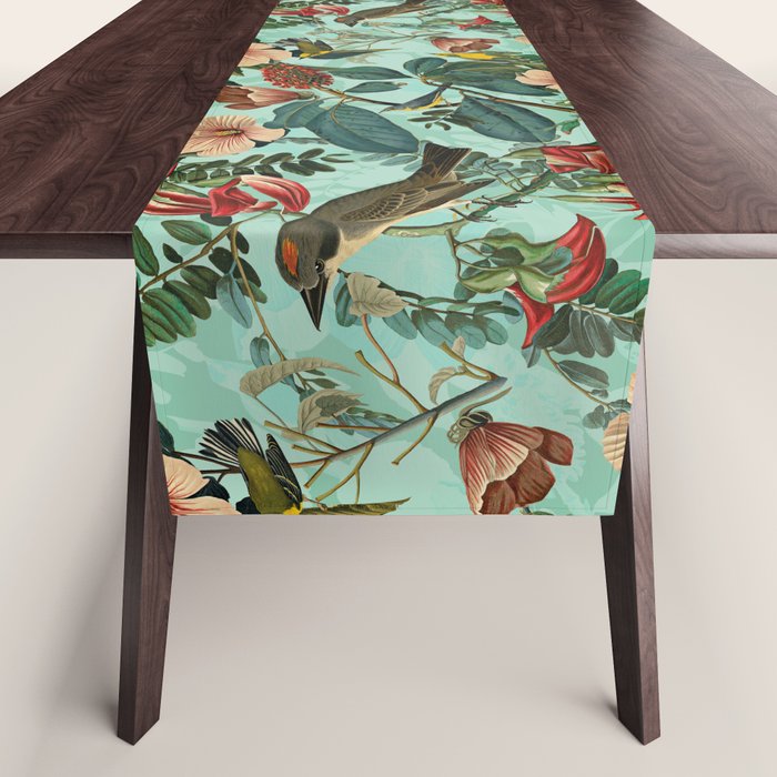 FLORAL AND BIRDS XIII Table Runner Gallery Image 1