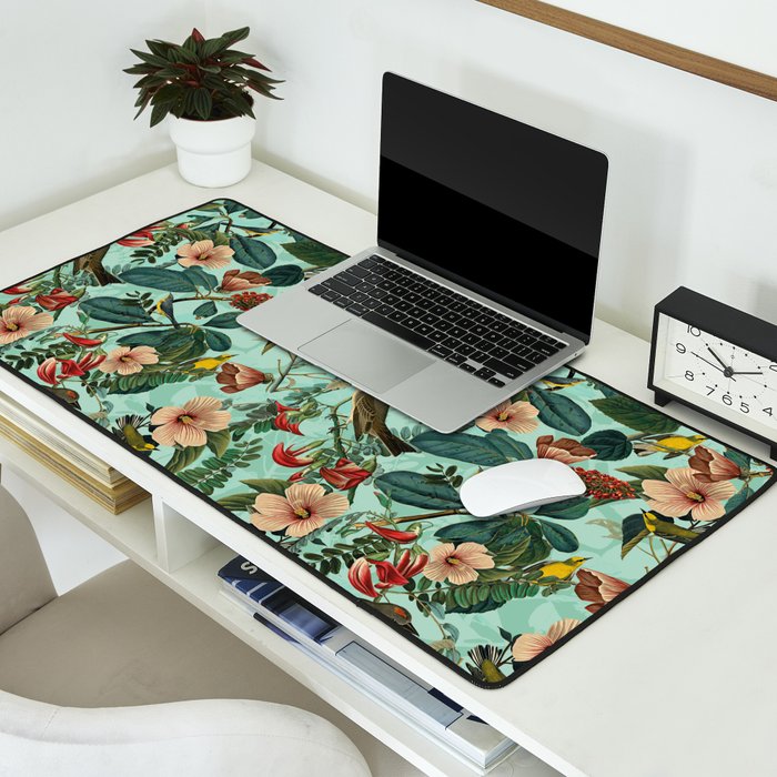 FLORAL AND BIRDS XIII Desk Mat Gallery Image 2