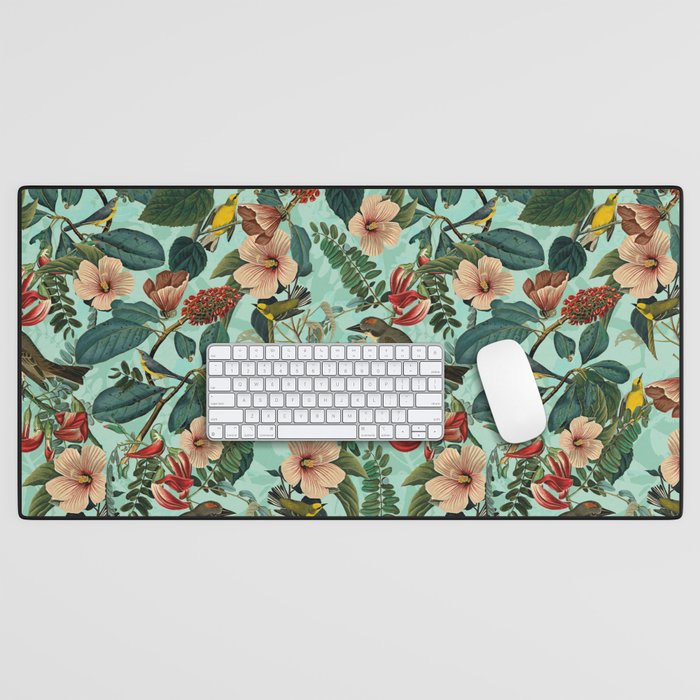 FLORAL AND BIRDS XIII Desk Mat Gallery Image 1