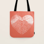 Love birds sitting on a tree Tote Bag Gallery Image 1