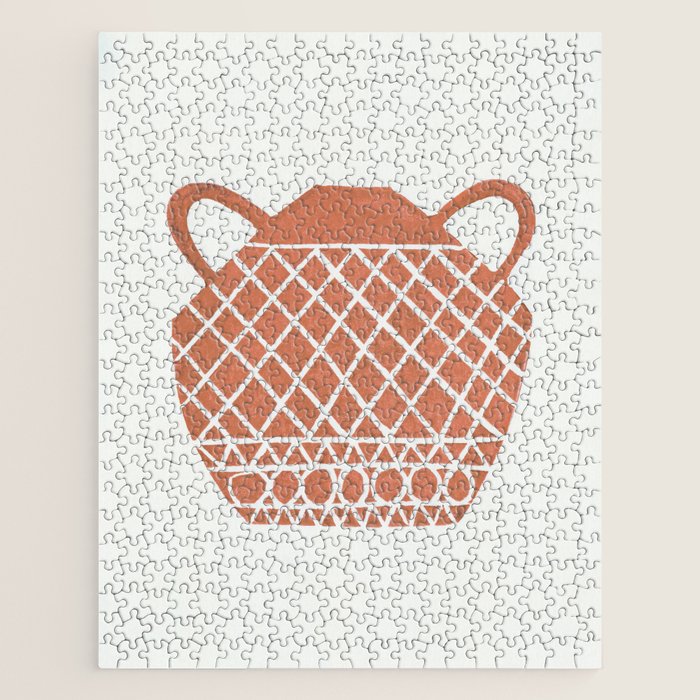 Linocut Vase #3 Jigsaw Puzzle Gallery Image 1