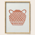 Linocut Vase #3 Serving Tray Gallery Image 1