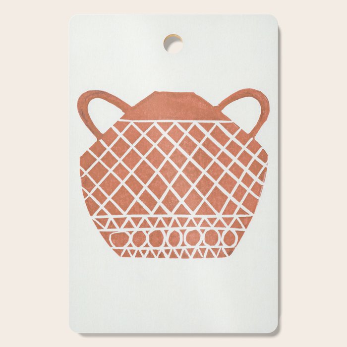 Linocut Vase #3 Cutting Board Gallery Image 1
