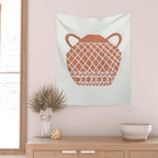 Linocut Vase #3 Wall Tapestry Gallery Image 2