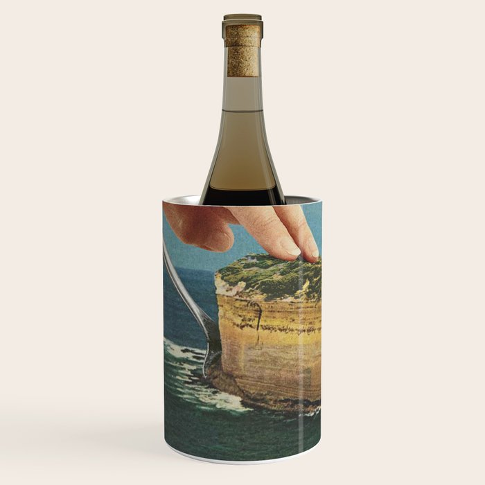 Serving up cake by the seaside II - Cake slice Wine Chiller Gallery Image 2