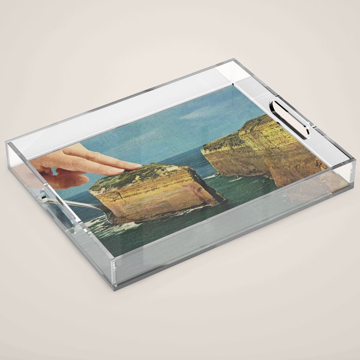 Serving up cake by the seaside II - Cake slice Acrylic Tray Gallery Image 1