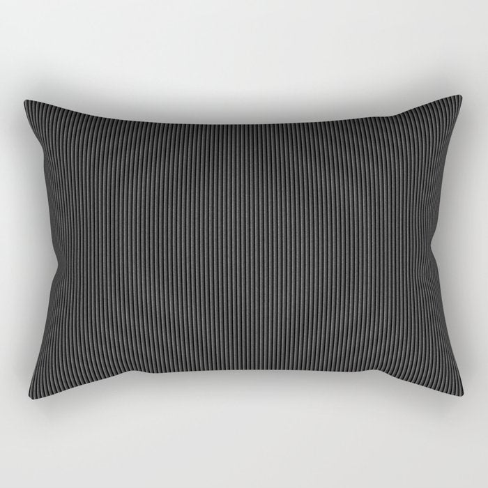 Black corduroy Rectangular Pillow Gallery Image 1