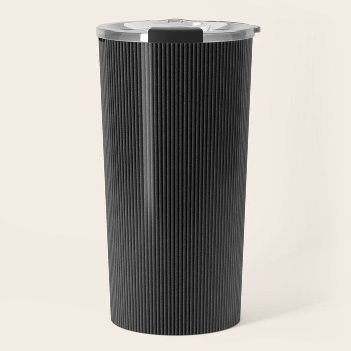 Black corduroy Travel Mug Gallery Image 1