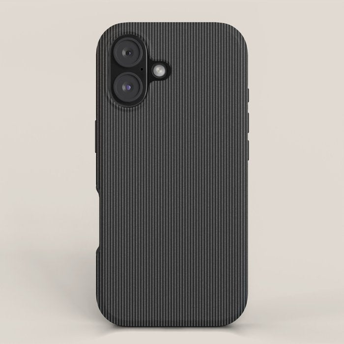 Black corduroy iPhone Case Gallery Image 1