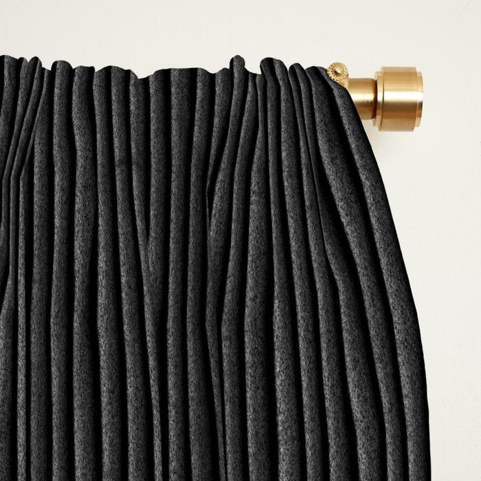 Black corduroy Window Curtain Gallery Image 2