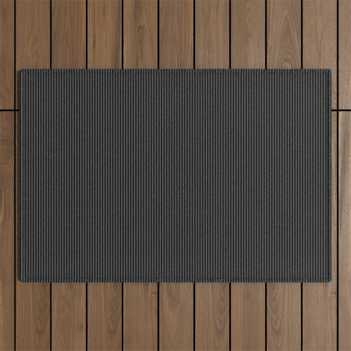 Black corduroy Outdoor Rug Gallery Image 1