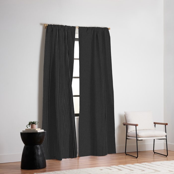 Black corduroy Window Curtain Gallery Image 2