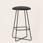 Black corduroy Stool Gallery Image 1