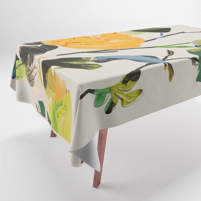 Yellow Flowers 2 Tablecloth Gallery Image 1