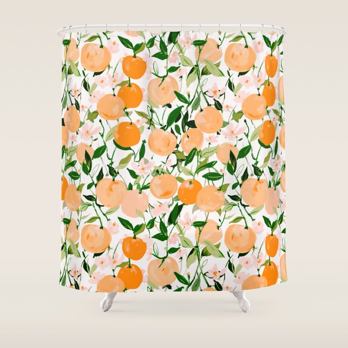 Spring Clementines Shower Curtain Gallery Image 1