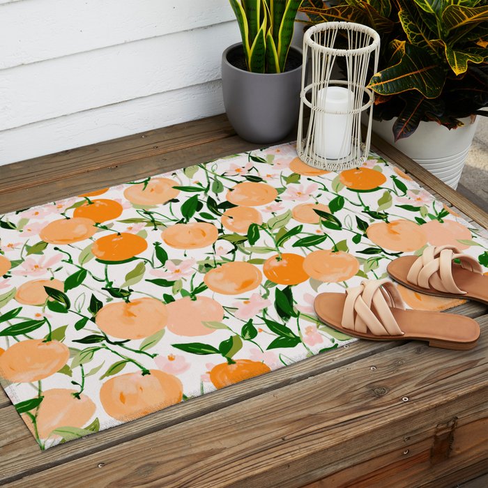 Spring Clementines Outdoor Rug Gallery Image 2