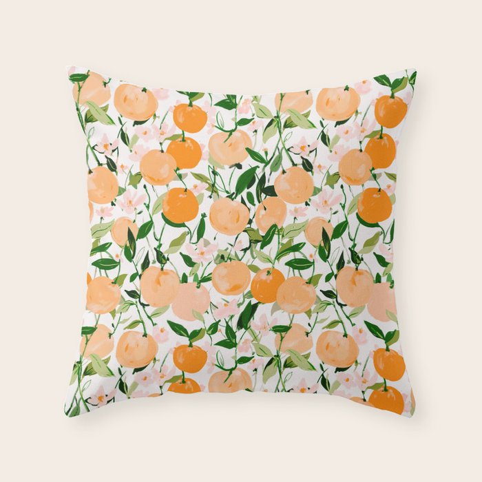 Spring Clementines Throw Pillow Gallery Image 6