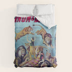 1910 Barnum & Bailey Circus Dancing Lions - M'lle Adgi's Acting Vintage Poster Duvet Cover Gallery Image 6